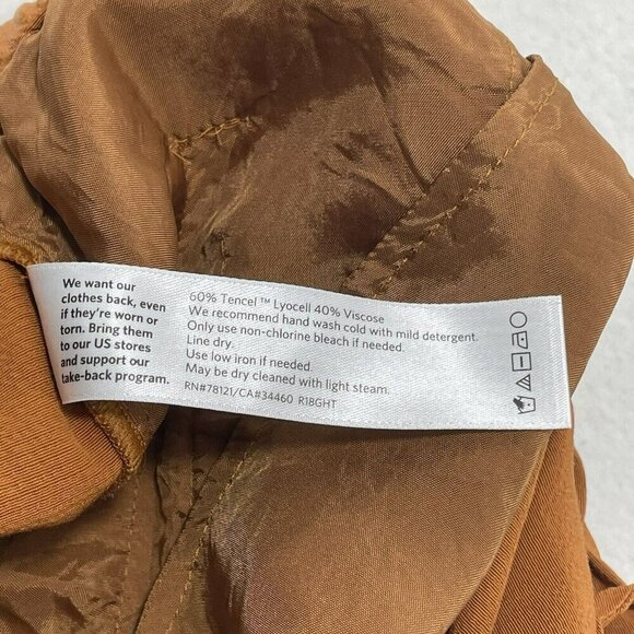 Eileen Fisher Women Pants Slacks Trousers Size L Fall Pumpkin Elastic Workwear - Picture 10 of 10